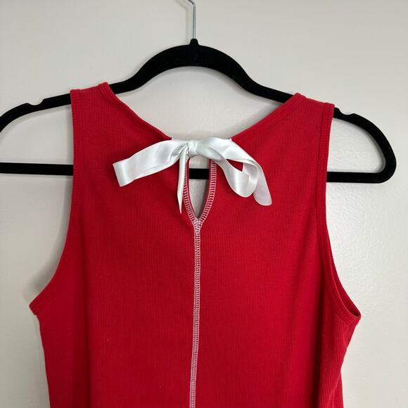 Seventeen red cotton blend a-line dress with ribbon back detail - Picture 4 of 6
